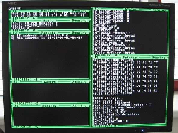 ZPrinter 650 Mainboard Replacement, Test the Printer for Standalone Functionality: crwdns2935265:08crwdnd2935265:03crwdnd2935265:03crwdne2935265:0