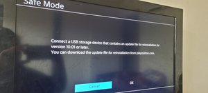 How do I get out safe mode (Or into the safe mode menu) - PlayStation 4 Slim -