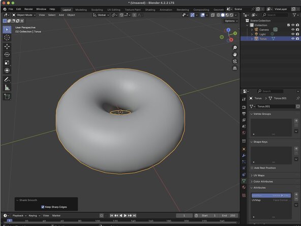 Basic Modeling, Using Shade Smoothing: crwdns2935265:03crwdnd2935265:02crwdnd2935265:02crwdne2935265:0
