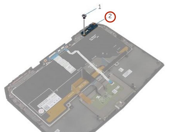 Dell Alienware 13 Status-Light Board Replacement, Remove the Screw: crwdns2935265:043crwdnd2935265:02crwdnd2935265:02crwdne2935265:0