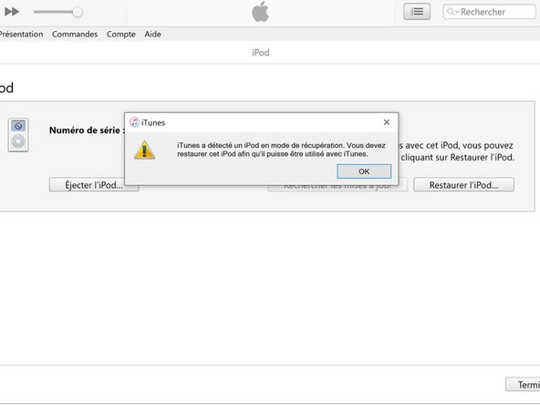 iPod第4世代/PhotoのハードドライブをマイクロSDカードに交換する方法, iPod（のソフトウェア）を復元する: 手順 12、 1の画像 1