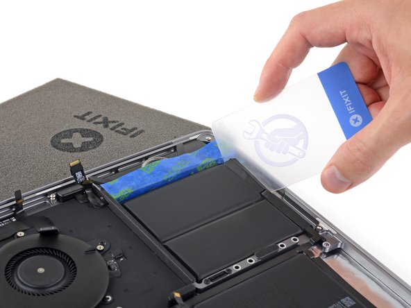 MacBook Pro 13" Touch Bar Late 2016 Battery Replacement, Separate the outside right battery cell: step 76, image 2 of 3