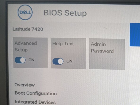 Dell latitude 7420 BIOS Admin Password Reset, Admin password removed: crwdns2935265:015crwdnd2935265:01crwdnd2935265:01crwdne2935265:0