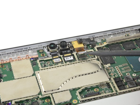 Microsoft Surface Pro 4 Rear Camera Replacement, Remove the rear camera: crwdns2935265:032crwdnd2935265:02crwdnd2935265:02crwdne2935265:0