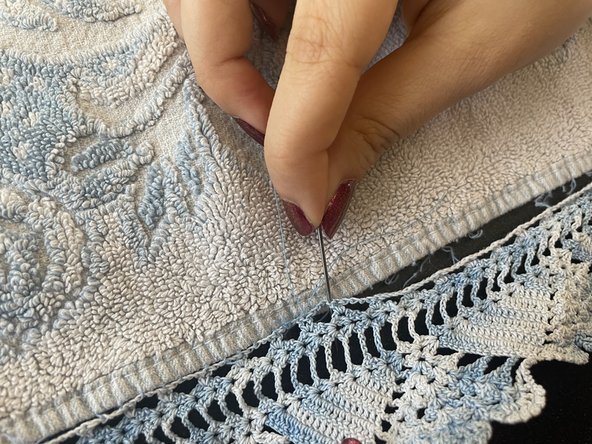 How to Repair Trim On a Decorative Towel: step 6, image 1 of 2