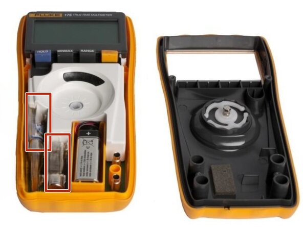 Fluke 175 Multimeter Fuse Replacement, Remove Fuses: crwdns2935265:04crwdnd2935265:01crwdnd2935265:02crwdne2935265:0