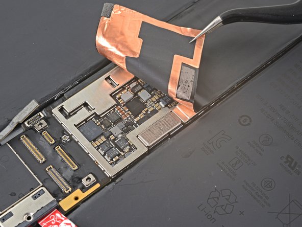 iPad Pro 11" 3rd Gen Battery Replacement, Peel back the bottom logic board shielding: crwdns2935265:078crwdnd2935265:03crwdnd2935265:03crwdne2935265:0