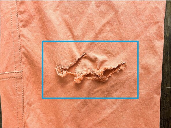 Whip Stitch on a Tear, Assess the damage: crwdns2935265:02crwdnd2935265:03crwdnd2935265:03crwdne2935265:0