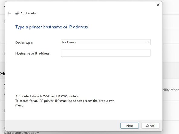(Windows) Installing a HP LaserJet Printer using the HP UPD, WPP WARNING: crwdns2935265:01crwdnd2935265:02crwdnd2935265:03crwdne2935265:0