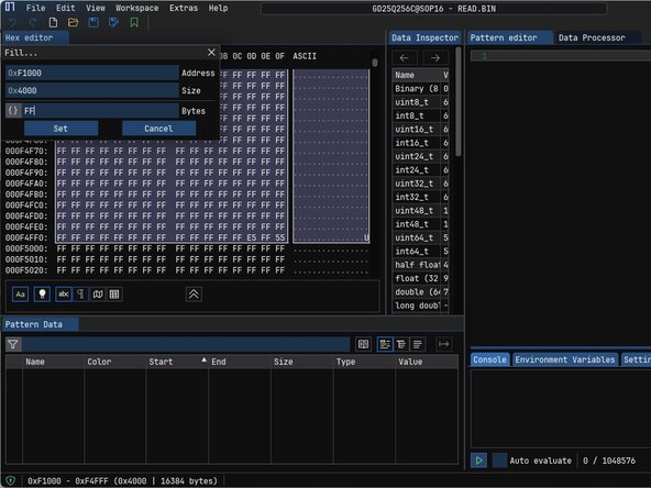 Dell latitude 7420 BIOS Admin Password Reset, Select the EC region and erase it: crwdns2935265:09crwdnd2935265:03crwdnd2935265:03crwdne2935265:0