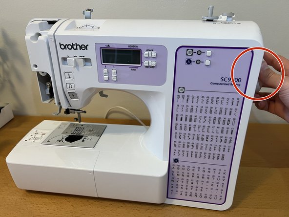 How to Fix a Squeaky Brother SC 9500 Computerized Sewing Machine: step 14, image 1 of 1