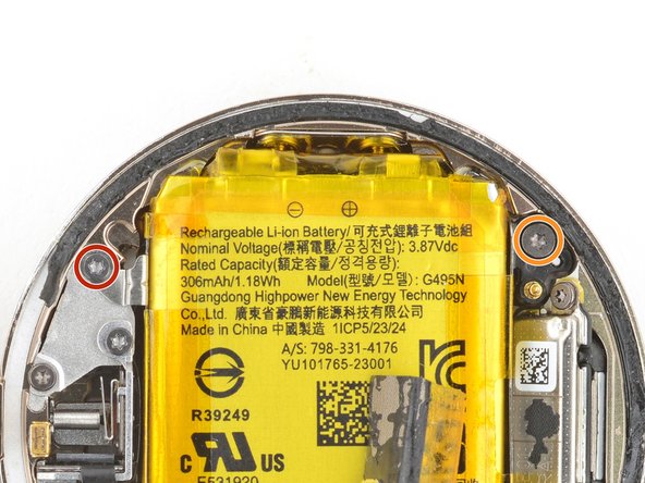 Google Pixel Watch 2 Battery Replacement, Unfasten the battery: 17 단계, 이미지 2개 중 1개