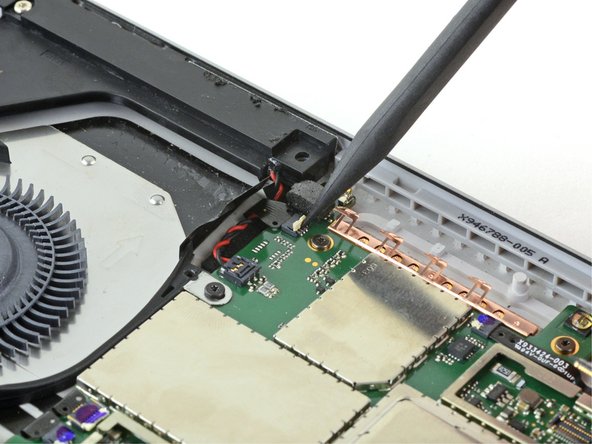 Microsoft Surface Pro 4 Motherboard Replacement, Disconnect the buttons: crwdns2935265:033crwdnd2935265:02crwdnd2935265:03crwdne2935265:0