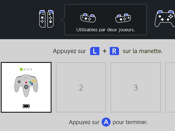 Installation du Mod Kit 8BitDo pour manette N64, Tester la manette sur un appareil: étape 18, image 1 de 3