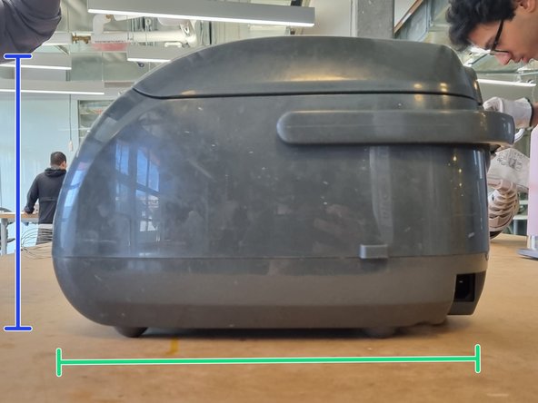 Midea FC307B Rice Cooker Teardown, Initial dimensions: crwdns2935265:01crwdnd2935265:02crwdnd2935265:03crwdne2935265:0