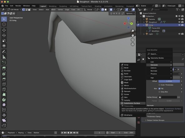 Basic Modeling, Rounding the Edges: crwdns2935265:016crwdnd2935265:02crwdnd2935265:03crwdne2935265:0