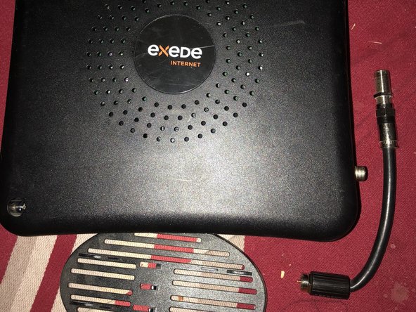 exede internet router Teardown, Remove the outer plastice: step 1, image 1 of 3