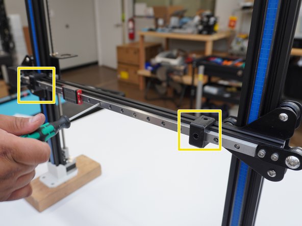 CR-10 V2  Linear Rail Kit Hotend Installation, Mounting the Rail: step 4, image 2 of 3