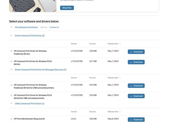 (Windows) Installing a HP LaserJet Printer using the HP UPD, Download the HP UPD driver: crwdns2935265:02crwdnd2935265:02crwdnd2935265:02crwdne2935265:0