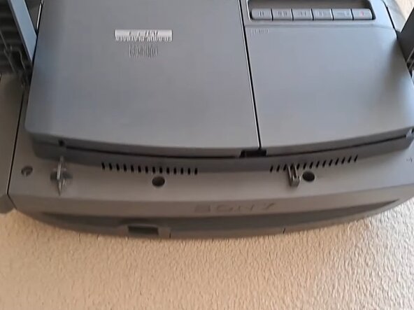 Sony CFD-S07CP: CD and Tape mechanisms, Removing the top shell: crwdns2935265:03crwdnd2935265:01crwdnd2935265:03crwdne2935265:0