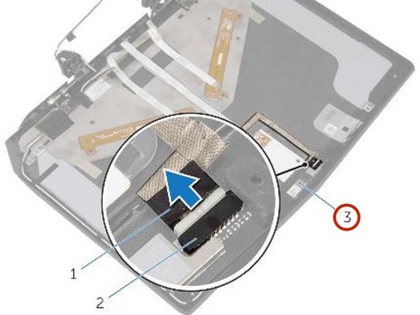 Dell Alienware 13 Display Back-Cover Replacement, Connect the Camera Cable: crwdns2935265:090crwdnd2935265:02crwdnd2935265:02crwdne2935265:0