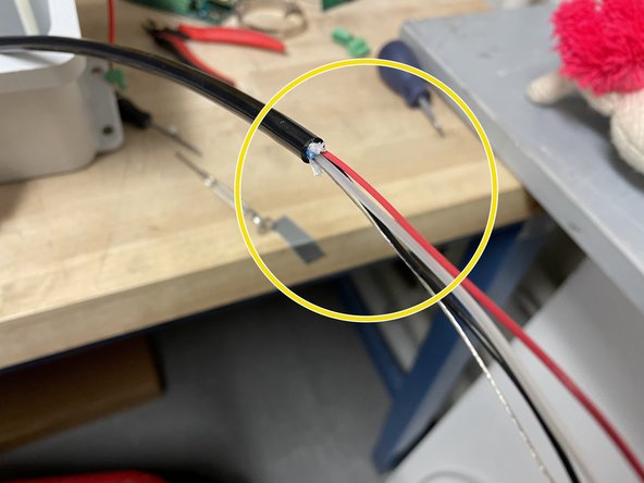 GI Node with Pressure Transducer Assembly, Stripping Pressure Transducer Wires Cont.: step 13, image 2 of 2