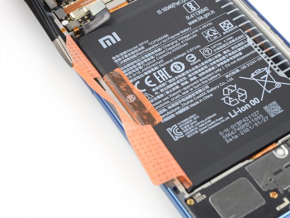 Xiaomi Mi 11 Lite Battery Replacement, Peel off the battery pull-tabs: crwdns2935265:014crwdnd2935265:02crwdnd2935265:02crwdne2935265:0