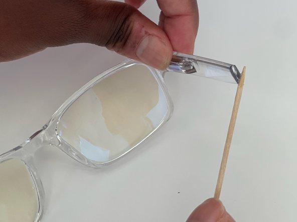 How to Fix a Broken Temple Arm of Gaoye Blue Light Eyeglasses: step 4, image 2 of 3