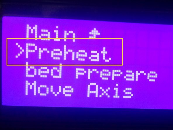 How to fix a jammed nozzle on a ProtoCentre 999, PREHEATING THE MACHINE: crwdns2935265:01crwdnd2935265:03crwdnd2935265:03crwdne2935265:0