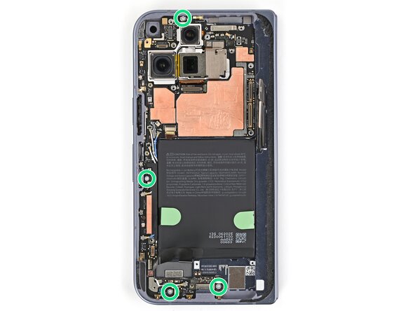 Google Pixel 10 Pro Fold Inner Screen Assembly Replacement, Install the logic board screws: 步骤 137 中的图像 1，2