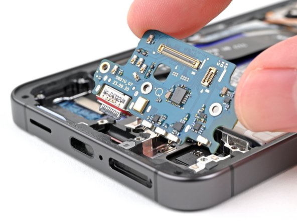 Samsung Galaxy S24 USB-C Port and Daughterboard Replacement, Remove the USB-C port and daughterboard: crwdns2935265:026crwdnd2935265:03crwdnd2935265:03crwdne2935265:0