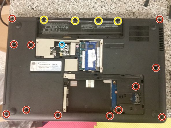 HP G62 347NR Motherboard Replacement, Remove palmrest: step 8, image 2 of 3