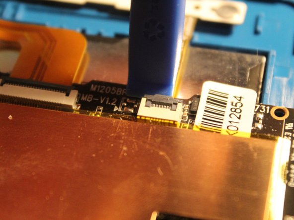 Nextbook NXA116QC164 Display Assembly Replacement, Disconnect display ribbon cable & power/volume ribbon cable: step 7, image 3 of 3