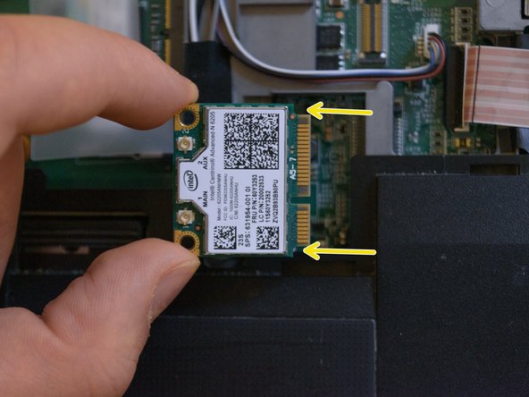 Lenovo ThinkPad T530 WAN Card Replacement, Removing the WAN Card: crwdns2935265:016crwdnd2935265:03crwdnd2935265:03crwdne2935265:0