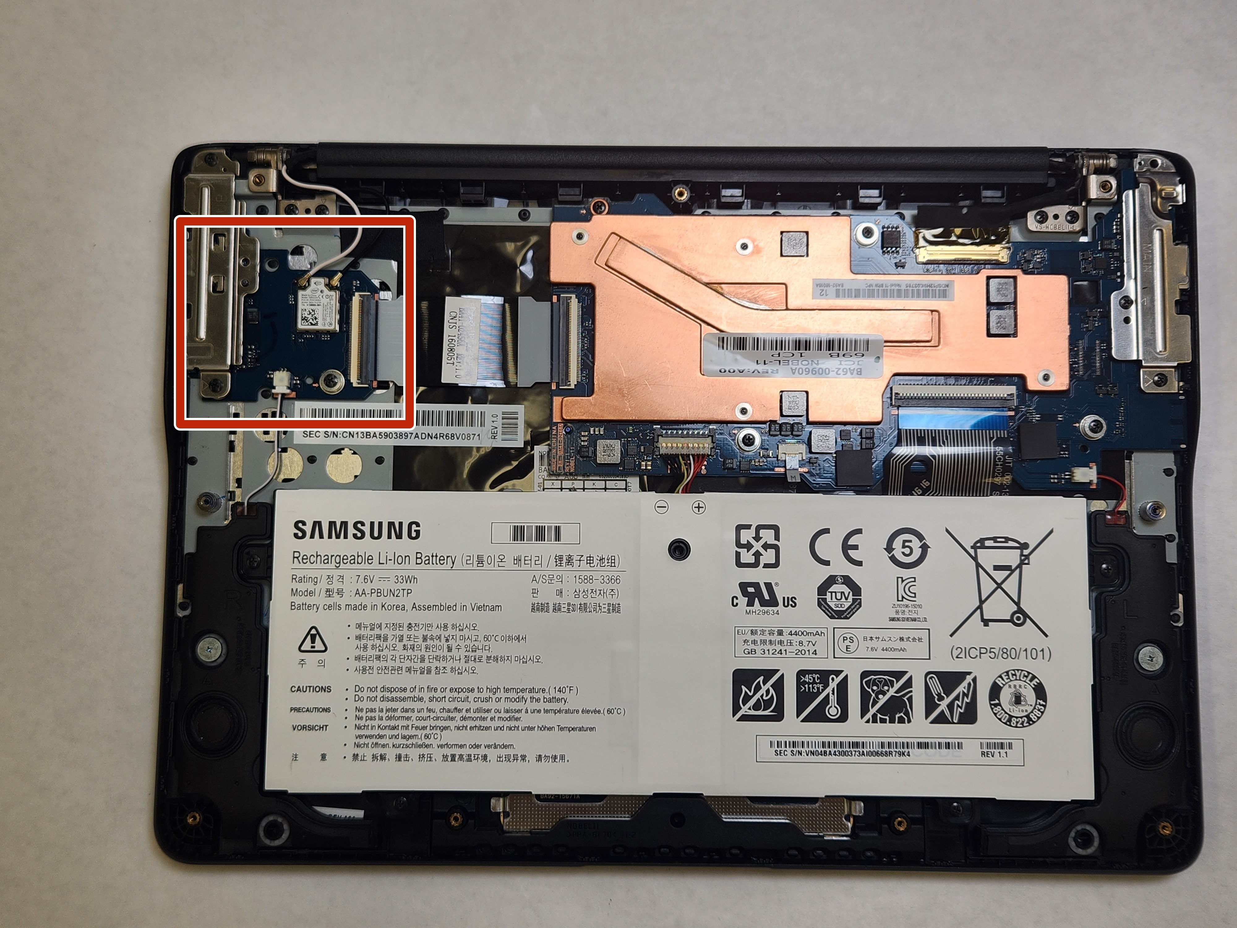 Samsung Chromebook 3 XE500C13-K02US I/O Board with