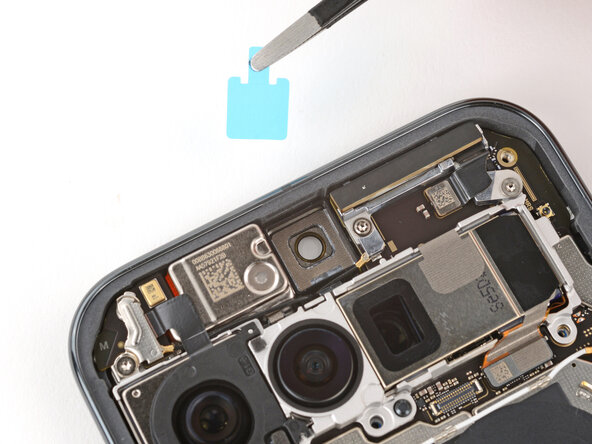 Google Pixel 10 Pro XL Front Camera Replacement, Install new front camera adhesive: 25 단계, 이미지 3개 중 3개