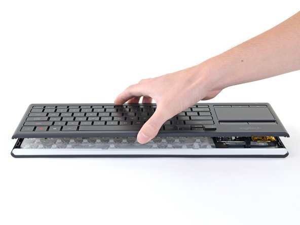 Logitech K830 Battery Replacement, Open the upper case: step 14, image 2 of 3