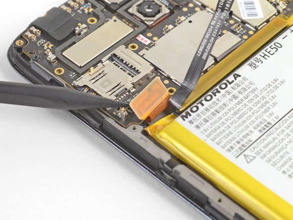 Motorola Moto E4 Plus LCD and Digitizer Replacement, Disconnect the display cable: step 7, image 2 of 2
