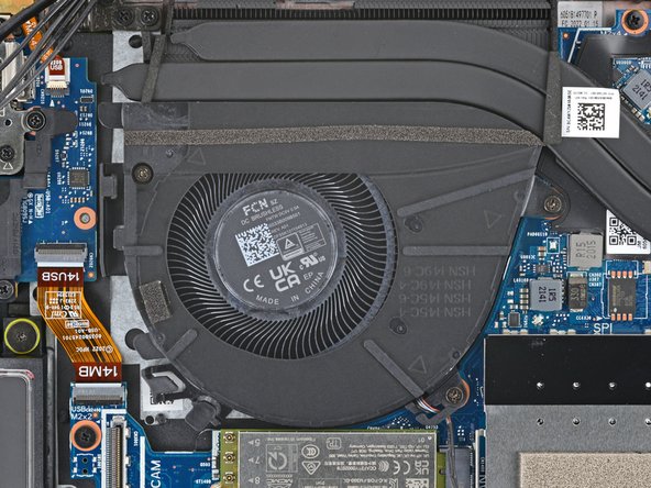 HP EliteBook 845 G9 Fan Replacement, Unfasten the fan: crwdns2935265:012crwdnd2935265:02crwdnd2935265:02crwdne2935265:0