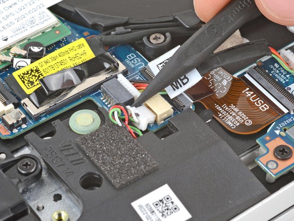 HP EliteBook 840 Aero G8 Speakers Replacement, Disconnect the speakers: crwdns2935265:08crwdnd2935265:03crwdnd2935265:03crwdne2935265:0