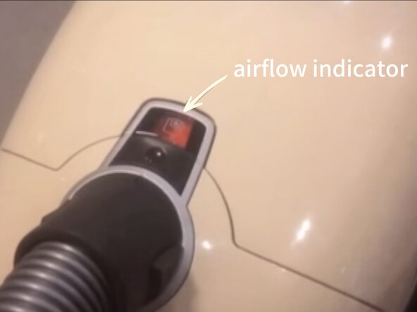 Miele Vacuum Repair vacuum bag Replacement, Watch the airflow indicator: crwdns2935265:01crwdnd2935265:01crwdnd2935265:01crwdne2935265:0
