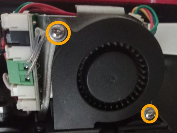 Flashforge Finder 2 Fan Cleaning or Replacement, Unscrew the fan: step 4, image 2 of 2