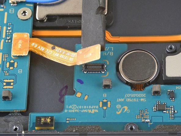 Samsung Galaxy Tab S7 Plus Vibrator Replacement, Disconnect the antenna board's interconnect cable: crwdns2935265:022crwdnd2935265:02crwdnd2935265:02crwdne2935265:0