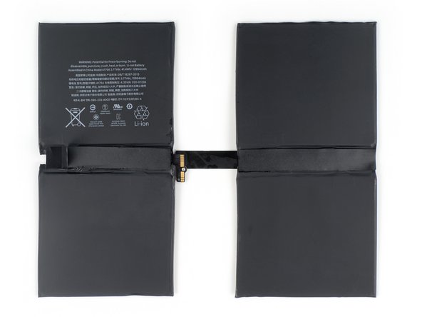 iPad Pro 12.9" 2nd Gen Battery Replacement, Remove the battery: crwdns2935265:077crwdnd2935265:03crwdnd2935265:03crwdne2935265:0
