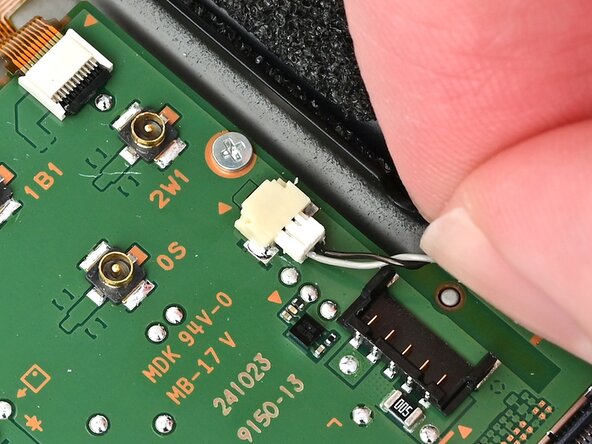 Nintendo Switch 2 Board Replacement, Connect the left speaker: crwdns2935265:065crwdnd2935265:01crwdnd2935265:03crwdne2935265:0