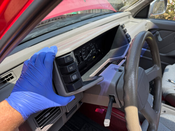 How To Disable the Oxygen Sensor (O2) Dash Light in a 1989–1994 Isuzu Amigo or Pickup, Detach the cluster surround: step 4, image 2 of 2