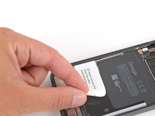 Google Pixel 10 Battery Replacement, Remove any remaining liners: 33 단계, 이미지 2개 중 1개