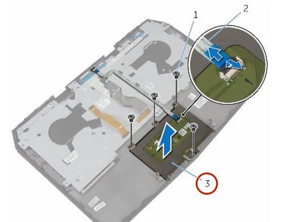 Dell Alienware 13 R2 Touch Pad Replacement, Remove the Screws: crwdns2935265:039crwdnd2935265:02crwdnd2935265:02crwdne2935265:0