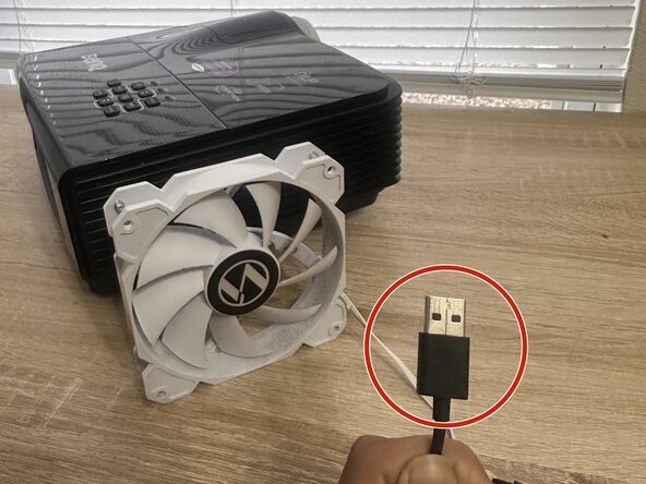 How to Add a Fan to Cool Down Overheating Projector: step 4, image 2 of 2