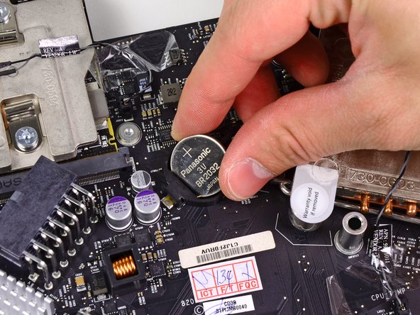 iMac Intel 21.5" EMC 2389 PRAM Battery Replacement, PRAM Battery: crwdns2935265:045crwdnd2935265:02crwdnd2935265:02crwdne2935265:0